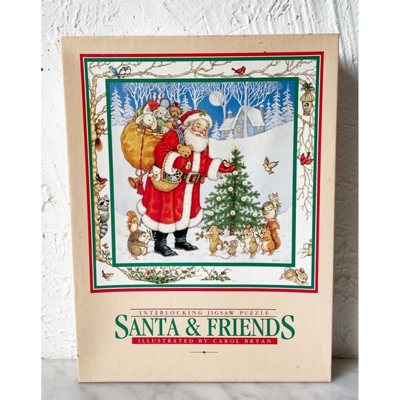 Santa & Friends Current Inc Vintage 500 Piece Christmas Holiday Puzzle-Complete - Picture 1 of 7